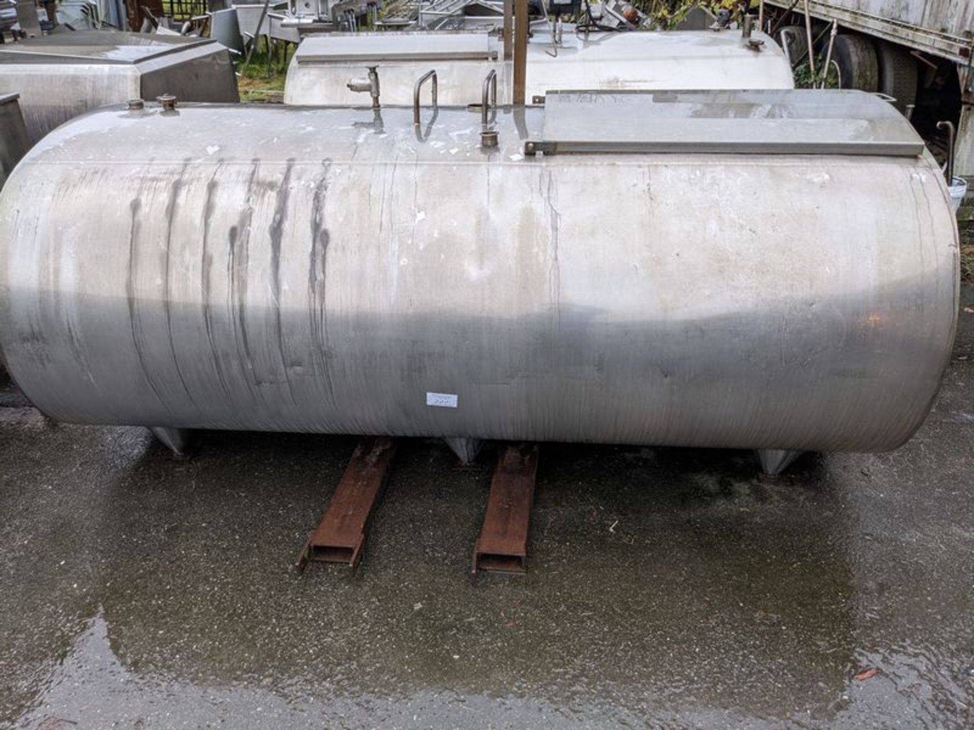 114"L x 65"W x 50"H DeLaval Stainless Steel Insulated Tank