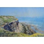 ROBERT 'BOB' RICHARDSON (born 1938); pastel, 'Sandsend Bay, Whitby', signed, 38 x 51cm, framed and
