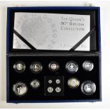 A 'The Queen's 80th Birthday Collection A Celebration in Silver' coin set for 2006, including Maundy