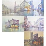 ROBERT 'BOB' RICHARDSON (born 1938); five signed limited edition coloured prints, the largest 38.5 x