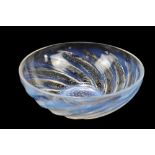 WITHDRAWN RENE LALIQUE; an opalescent 'Poisson' bowl, embossed mark to body, diameter 24cm.