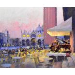 ROBERT 'BOB' RICHARDSON (born 1938); pastel, 'Piazza San Marco, Venice', signed, 46 x 58cm, framed