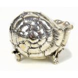 ELKINGTON & CO; a silver plated novelty spoon warmer modelled as a nautilus shell, stamped marks and