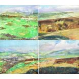 TREVOR STUBLEY; four landscapes watercolours, all signed, framed and glazed. (D)Additional