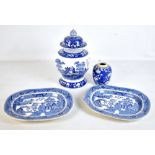 A small group of ceramics to include 'Blue Tower' Spode jar with cover, a ginger jar, etc.Additional