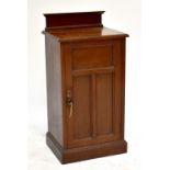 An early 20th century mahogany pot cupboard, height 85cm.