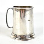 EJ HOULSTON; a George VI hallmarked silver christening mug, engraved 'Judith' to central body,