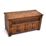 A 20th century oak blanket chest.