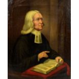 UNATTRIBUTED; 19th century school; oil on canvas depicting John Wesley, unsigned, 35 x 28cm,