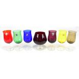 Seven Murano glass goblets (7).