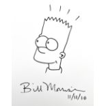 BILL MORRISON; original ink drawing, 'Homer Simpson', signed and inscribed '11-11-10', 29.5 x