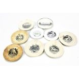 THE GREAT EXHIBITION 1851; five Pratt type relief moulded plates, each transfer decorated, two