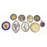 Nine George V hallmarked silver baking competition medals including Standard Yeast Co. Ltd, The