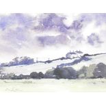ALAN BROWN; watercolour on paper, 'Cuckmere Haven', landscape, signed lower left, 23.5 x 31cm,