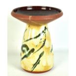 CATHERINE CONETT FOR POOLE POTTERY; an Atlantis mushroom vase, with stylised decoration and