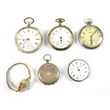 A 9ct gold cased lady's wristwatch, the silvered dial set with Arabic numerals, with metal