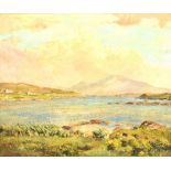 HERBERT ROYALE (1870-1958); oil on board, 'West Loch, Tarbert Harris', signed lower left, 49 x 59cm,