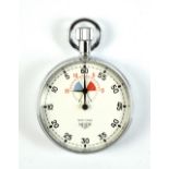 HEUER; a boxed 'Yacht Timer' stop watch, the signed circular enamel dial set with Arabic numerals,