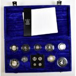 A United Kingdom Millennium silver coin collection including Maundy set, coins encapsulated and