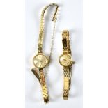 AVIA; a lady's 9ct gold wristwatch, with Arabic numerals and batons, diameter of face excluding