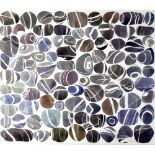 DEREK JENKINS (born 1937); watercolour, 'Almost 100 Pebbles', 53 x 73.5cm, framed and glazed. (D)