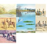 A quantity of assorted decorative pictures and prints to include Ian Price pastel landscape scene,