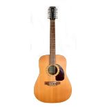 SIMON & PATRICK; a twelve string acoustic guitar with soft case, model S and P 12 Cedar.