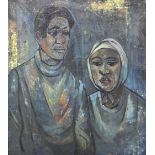 JAMES VICARY THACKWRAY (South African, 1919-1994); oil on canvas, 'Cape Malay Couple', signed