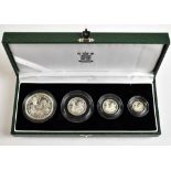 A 1997 silver proof Britannia collection four coin set comprising £2/1oz to 20p/1/10oz, all