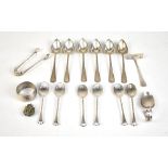 JAMES DIXON & SON; a set of six George V hallmarked silver teaspoons, Sheffield 1928, together