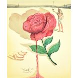 SALVADOR DALI (Spanish 1904-1989); a signed limited edition lithograph, 'Red Rose', the title of Don