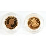 An Elizabeth II proof half sovereign, 1982, encapsulated and cased with certificate.