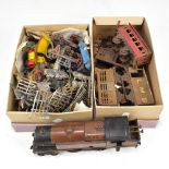 A mixed group of loose toys including Britains and similar animals, farm equipment and