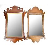 Two mahogany framed Chippendale style wall mirrors (2).Additional InformationThe larger 58 x 35cm,