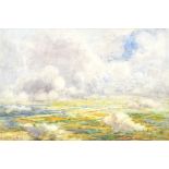 ROWLAND HENRY HILL (Staithes Group 1873-1952); watercolour on paper, 'Near Ilkley' landscape, signed