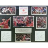 WALES; 'The Grand Slam Tribute' a framed signed montage, signed by the full Welsh rugby team,