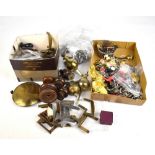 A large quantity of assorted furniture and clock keys, pendulums, weights, etc.