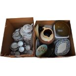 A quantity of assorted ceramics to include a Wedgwood lustre part dinner service, a hand painted