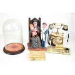 A mixed lot of assorted collectors' items to include a glass dome on wooden stand, height 35cm, an