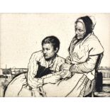 WILLIAM LEE HANKEY WRS WI WOI RE NS (1869-1952); a signed dry point etching, 'Consolation', bears