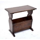 An oak magazine rack, 51 x 32.5 x 55.5cm.Additional Information13 cm split to the upper section of