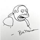 BILL MORRISON; original ink drawing, 'Comic Book Guy', signed, 29.5 x 21cm, unframed, with