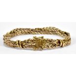 A 9ct yellow gold fancy link bracelet, approx 24.6g.