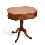 An early 19th century mahogany and rosewood crossbanded octagonal occasional table, the shaped top