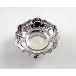 A hallmarked silver pedestal bonbon dish with panelled and pierced decoration,