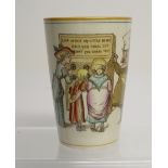 A rare Wedgwood 'Punch Ware' pottery beaker,