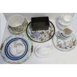 A small group of ceramics to include blue and white Staffordshire Chef ware and a Royal Doulton