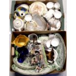 A quantity of early 20th century ceramics to include a part tea service, Pendant, white ground,