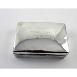 An Edwardian hallmarked silver cigarette box,