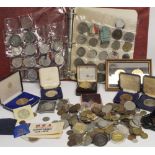 WITHDRAWN: A large quantity of coins to include commemorative and proof coins, various crowns,